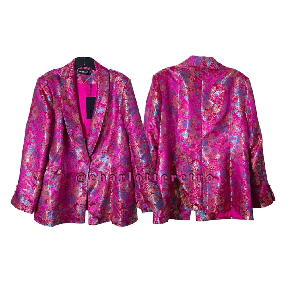 Fashion Nova | Nova Luxe • Pretty In Pink Embroidered Suit Set - Picture 2 of 10